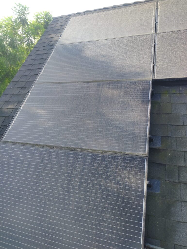 Before Solar Panel Cleaning in Los Angeles, CA